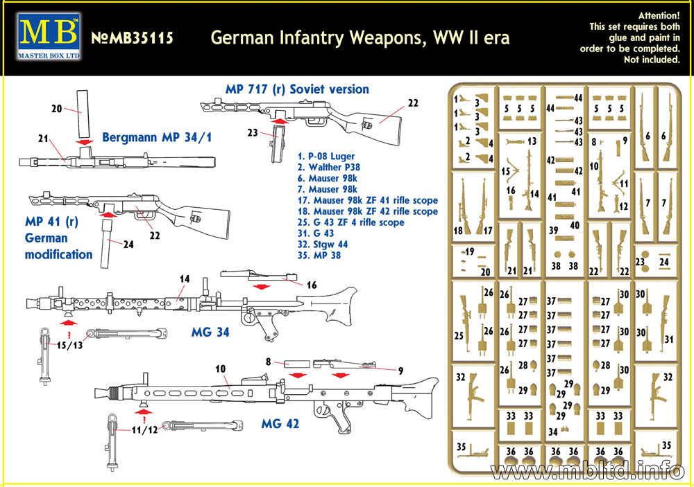 German Infantry Weapons WWII Era 1/35