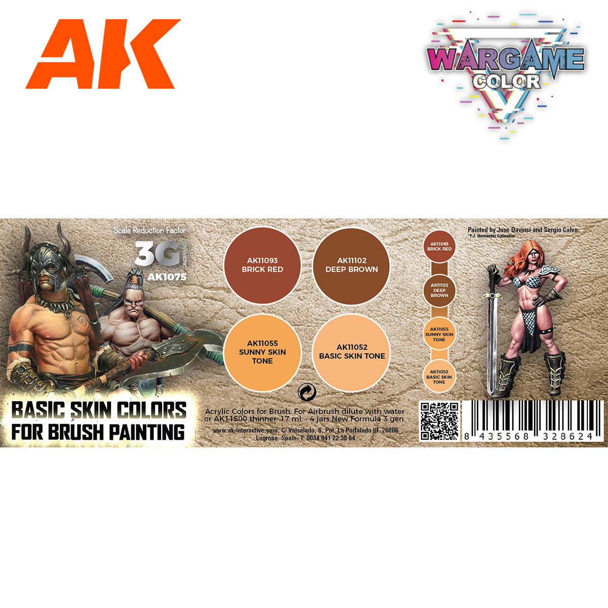 AK1075 Basic Skin Colors (x4)