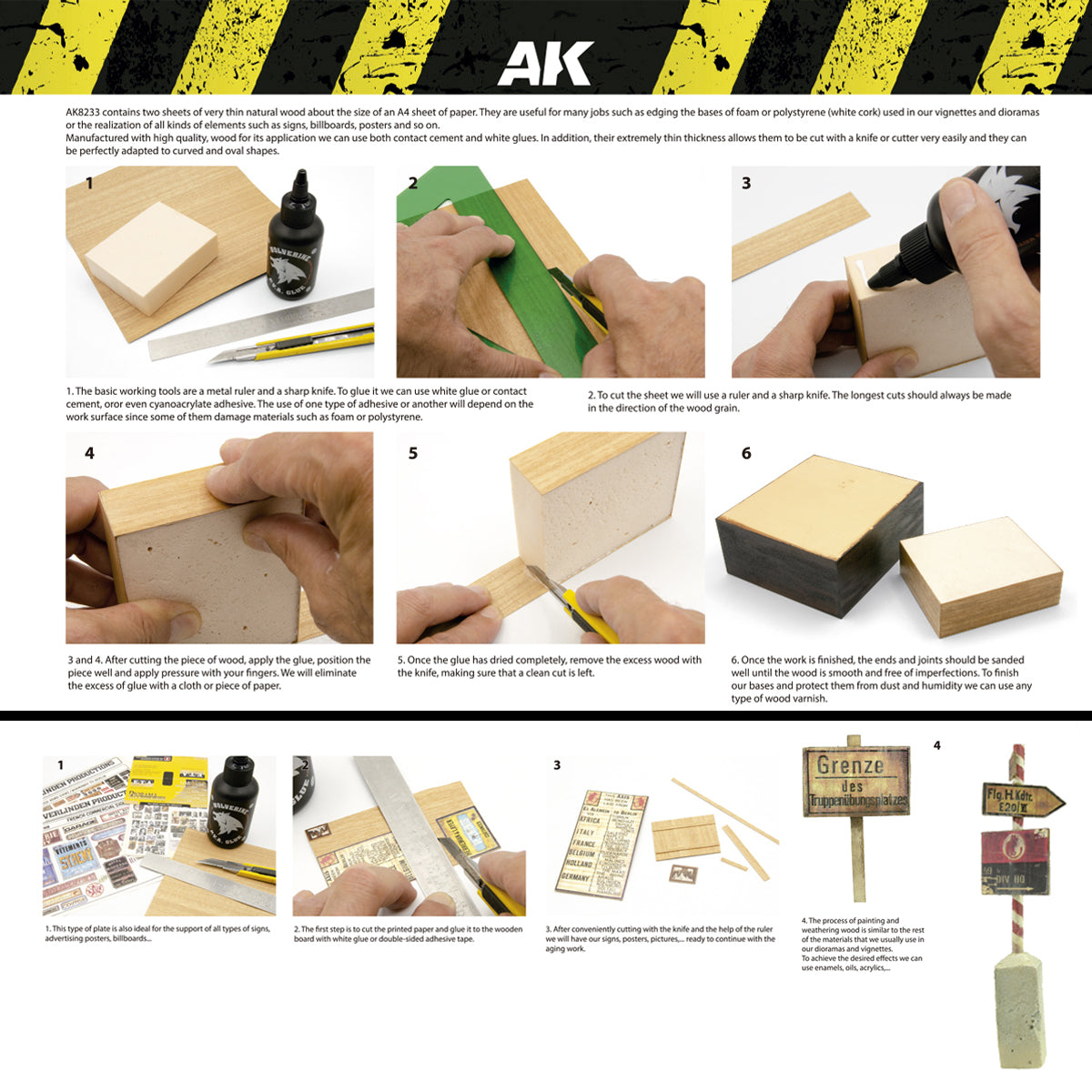 AK 8233 Wooden Sheets (x2)