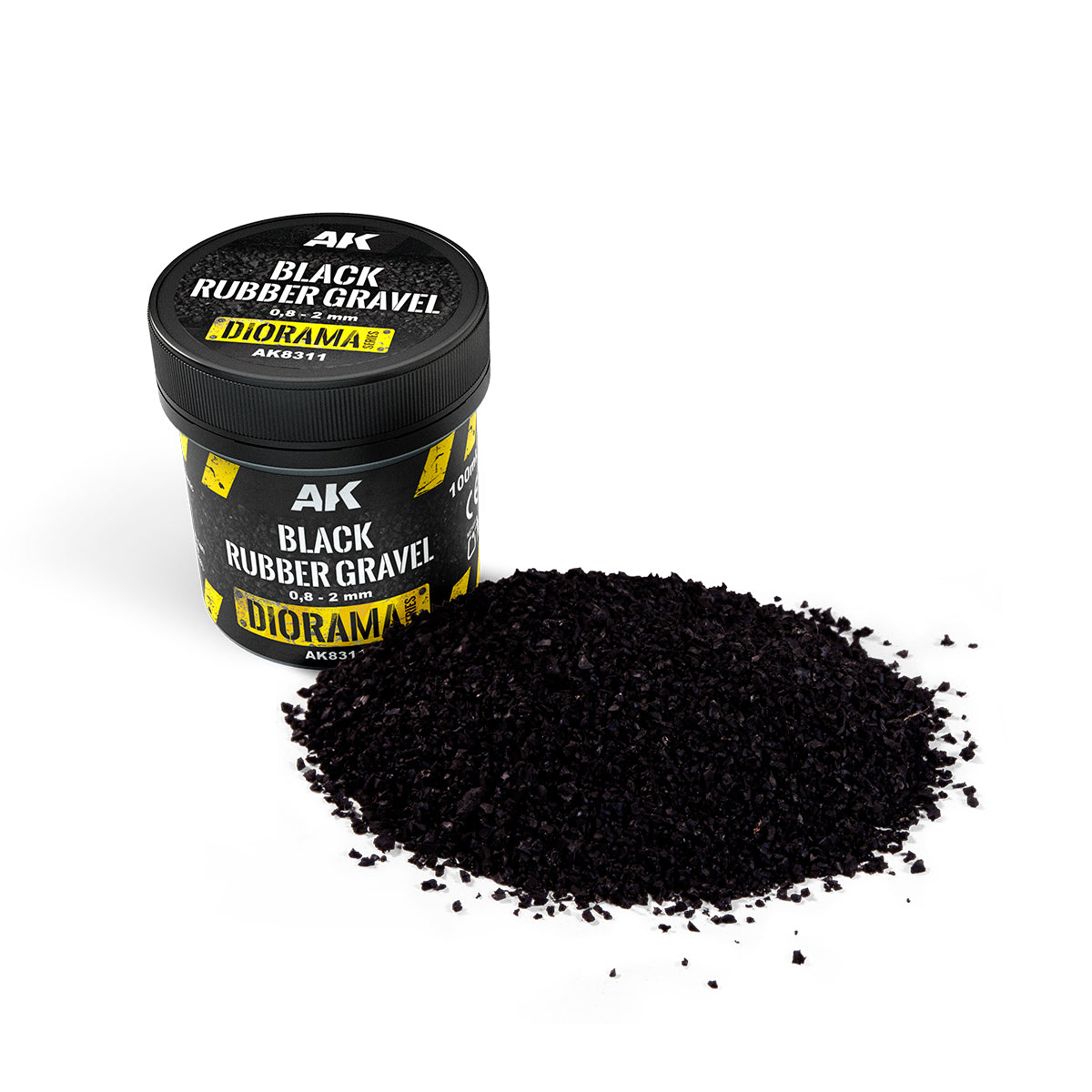 AK 8311 Black Rubber Gravel