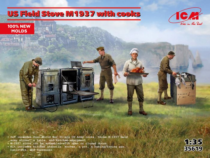 US Field Stove with cooks 1/35