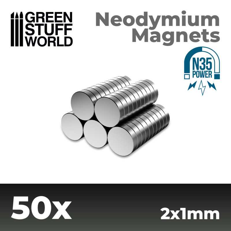 Magneti Neodimio N35 2x1mm (x50)