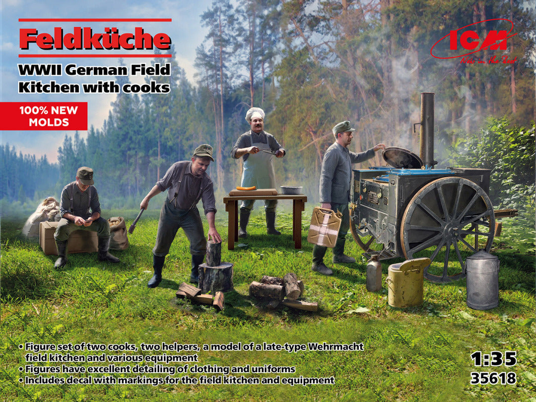 Feldkuche, German Field Kitchen with Cooks, 1/35