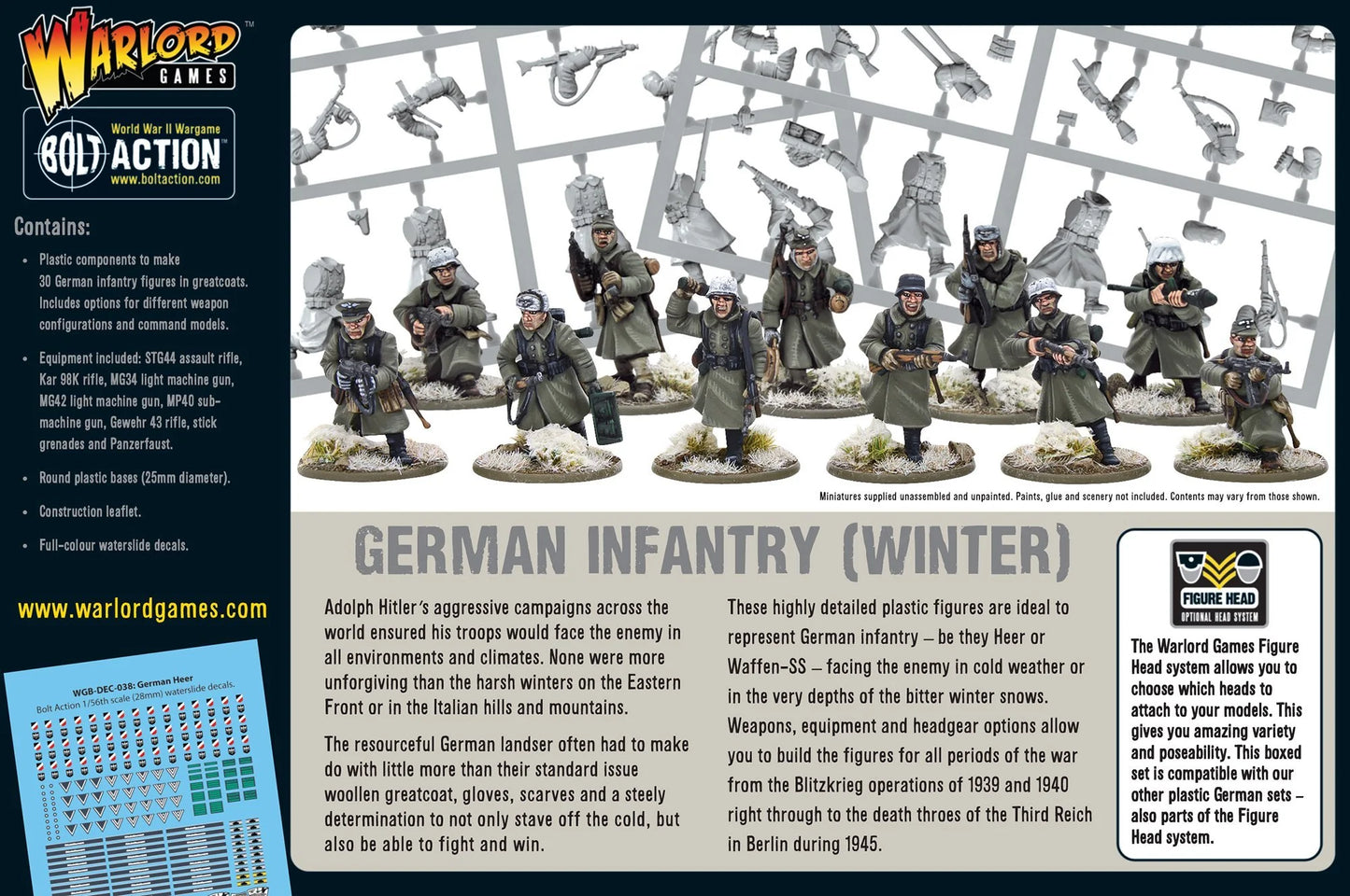 German Infantry (Winter) 30x 28mm