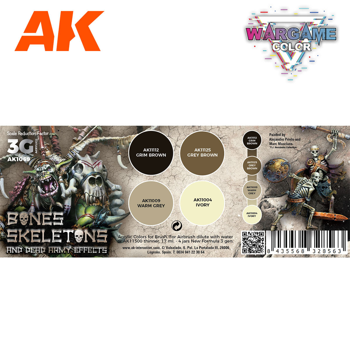 AK1069 Bones Skeletons (x4)