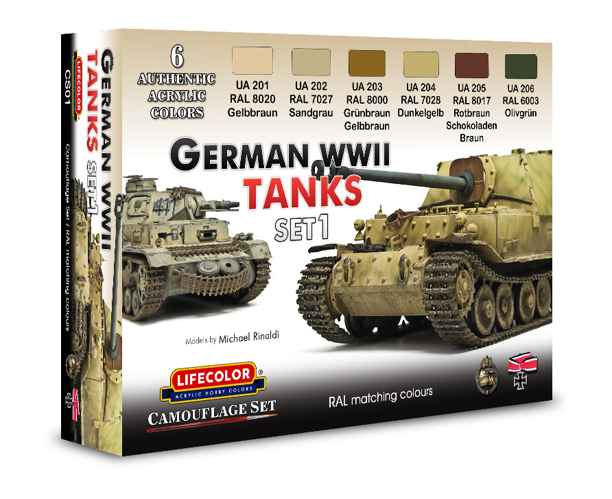 German WWII Tank Set 1 (6x)