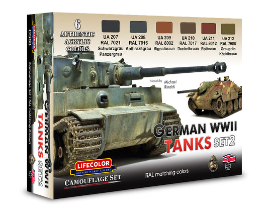 German WWII Tank Set 2 (6x)