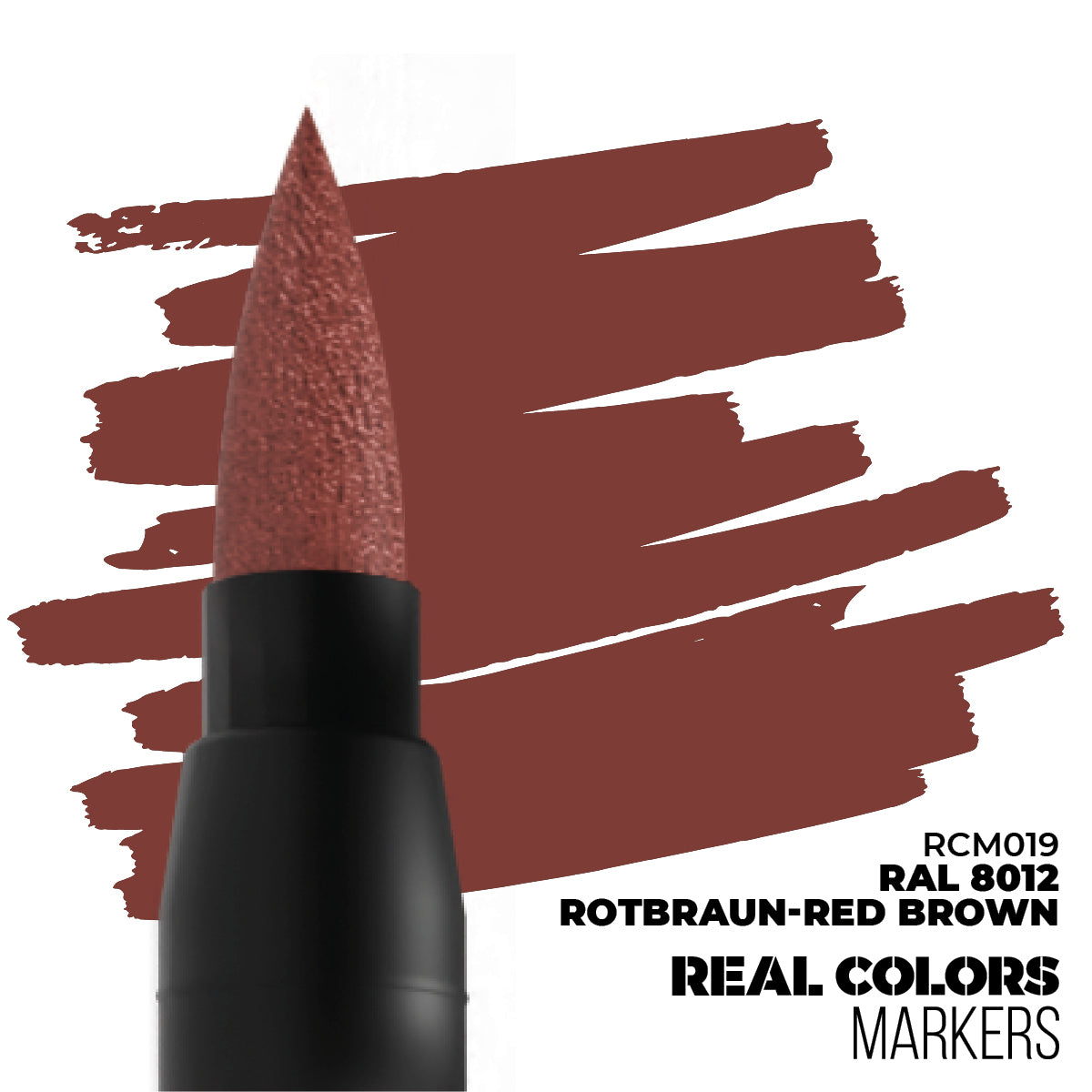 RCM019 Real Colors Markers RAL 8012 Rotbraun - Red Brown