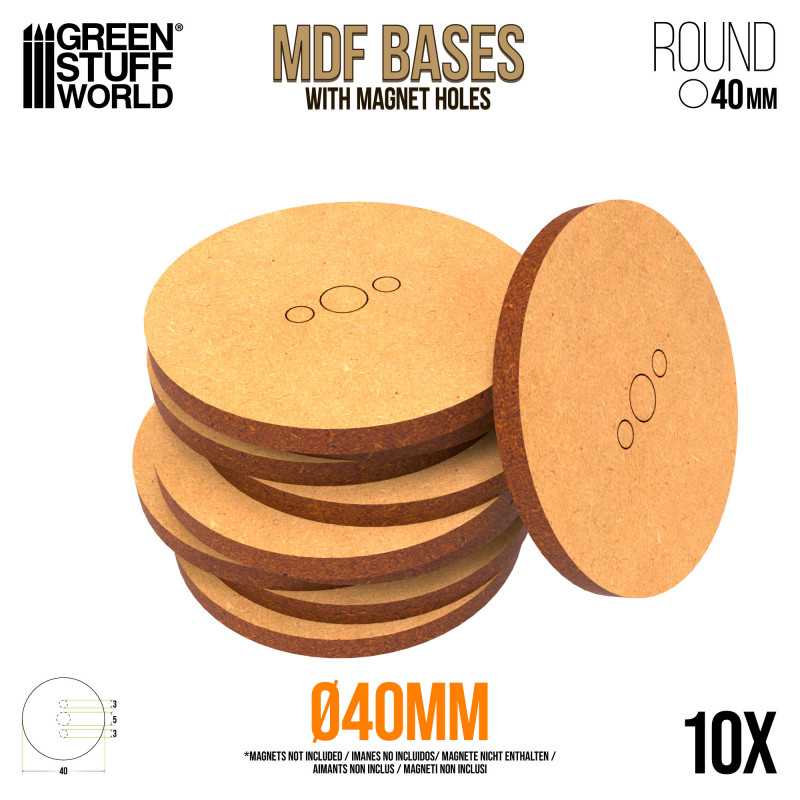 MDF Base Round 40mm (x10)
