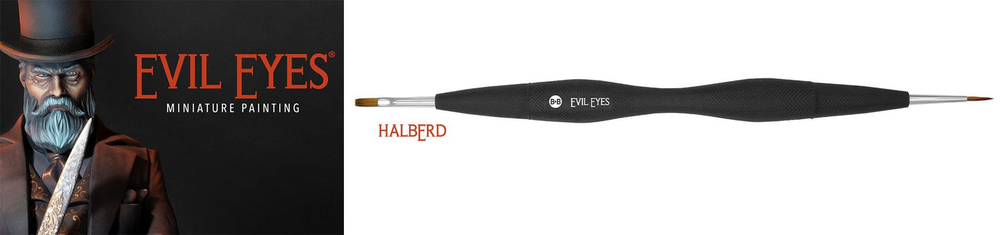 Pennello Halberd doppia testa martora sintetica Evil Eyes