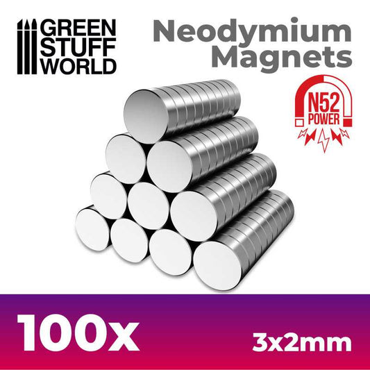 Magneti Neodimio 3x2mm (x100)