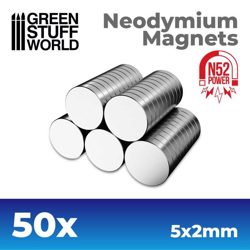Magneti Neodimio N52 5x2mm (x50)
