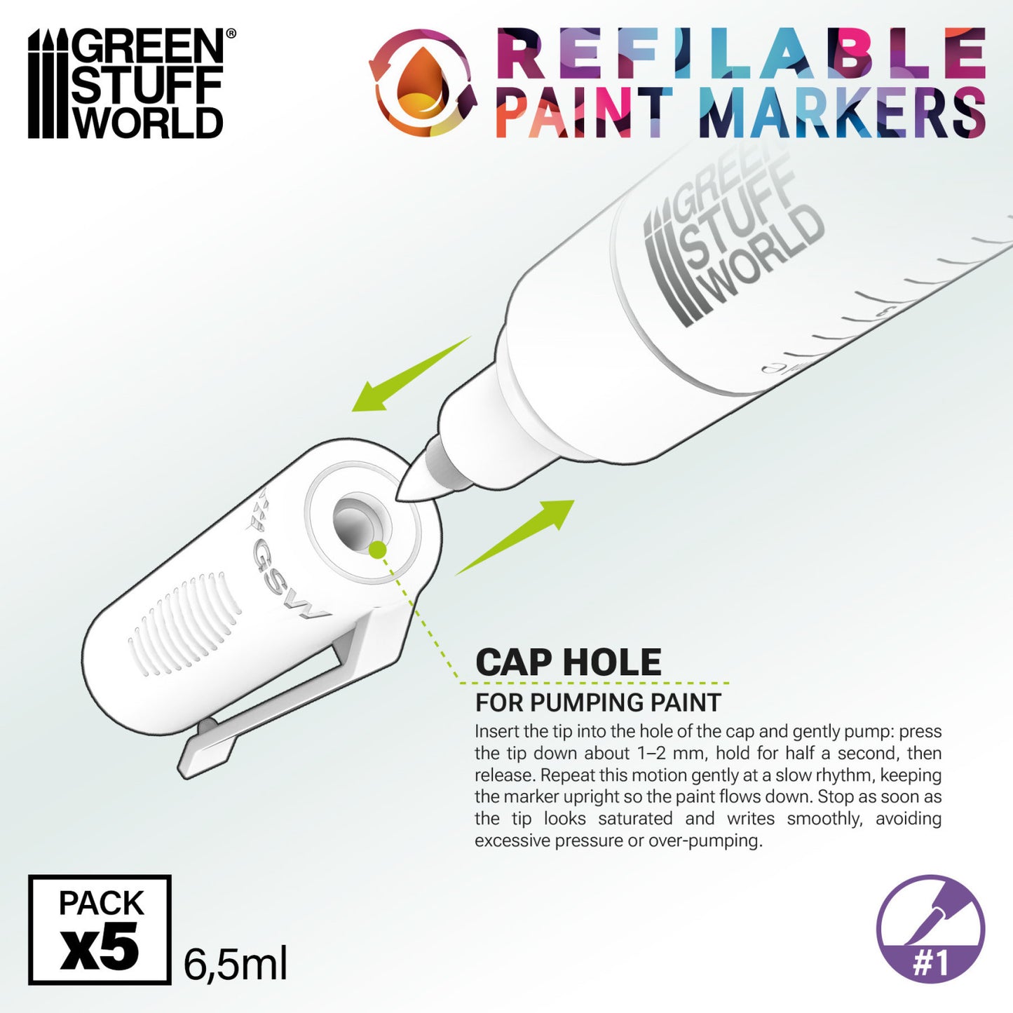 Pennarello ricaricabile punta 1