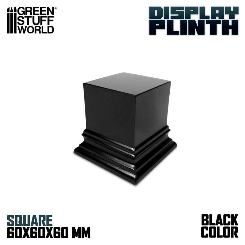Base legno quadrato 6x6cm Nero