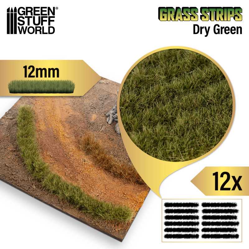 Grass Stripes 12mm Dry Green